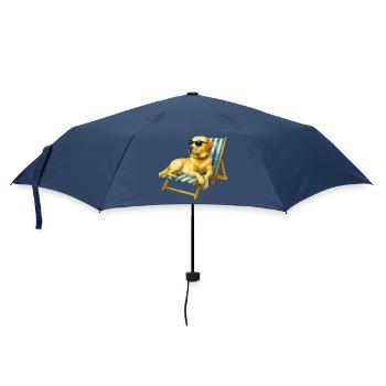 Labrador Hund Sommer Chill Geschenkidee - Regenschirm (klein) - Navy - Vorne
