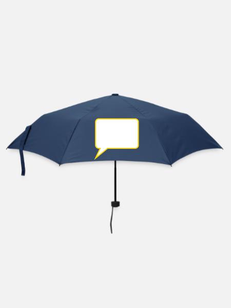 Sprechblase Comic selbst gestalten personalisieren - Regenschirm (klein) - Navy