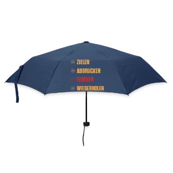 Zielen Abdrücken Fliehen Wiederholen - Regenschirm (klein) - Navy - Vorne