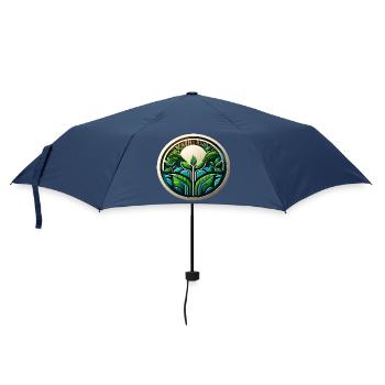Eco Tech Logo Nature and Digitization - Umbrella (small) - navy - Front