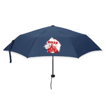 Red Biker Motorrad-Splash-Effekt - Regenschirm (klein) - Navy - Vorne
