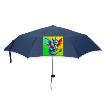 Drache - Regenschirm (klein) - Navy - Vorne