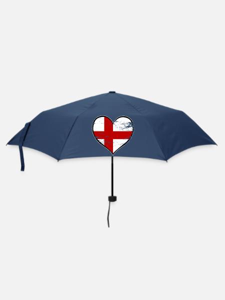 England Herzflagge used - Regenschirm (klein) - Navy