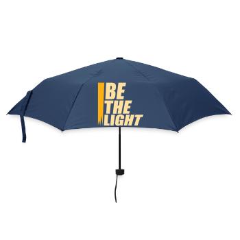 Be The Light Motivierend Positivität Spruch Logo - Regenschirm (klein) - Navy - Vorne