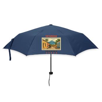 Nicaragua Granada Vintage Reisemarke - Regenschirm (klein) - Navy - Vorne