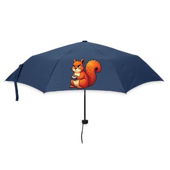 Eichhörnchen Eichhorn Eichhörnchenliebhaber Nager - Regenschirm (klein) - Navy - Vorne