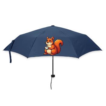 Eichhörnchen Eichhorn Eichhörnchenliebhaber Nager - Regenschirm (klein) - Navy - Vorne