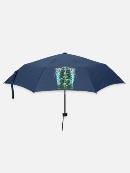 Röntgen Frosch im Hals Halloween - Regenschirm (klein) - Navy