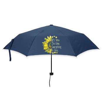Sunflower Affirmation Graphic T-Shirt - Umbrella (small) - navy - Front