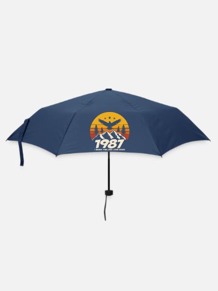 1987 anniversaire 1987 né en 1987 anniversaire - Parapluie standard - marine