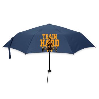 Train Hard – Fitness Motivation - Umbrella (small) - navy - Front