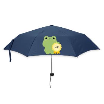Certified Clingy Frog Badge - Umbrella (small) - navy - Front
