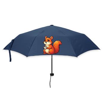 Eichhörnchen Eichhorn Eichhörnchenliebhaber Nager - Regenschirm (klein) - Navy - Vorne