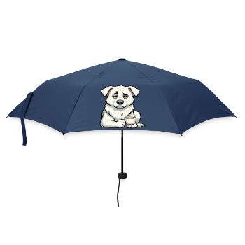 Weißer Schäferhund Schäferhund Schäferhunde - Regenschirm (klein) - Navy - Vorne
