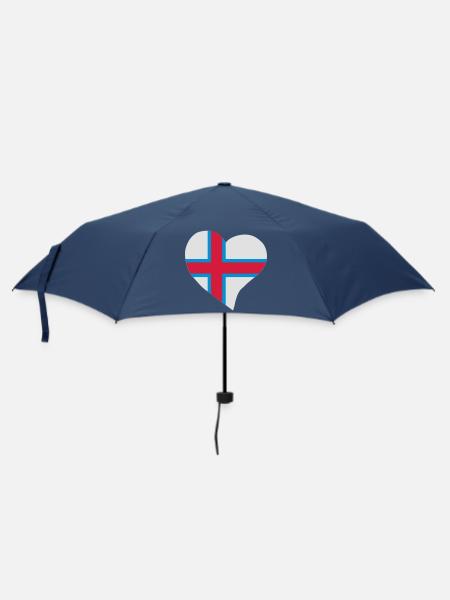 Färöisch Herz - Regenschirm (klein) - Navy