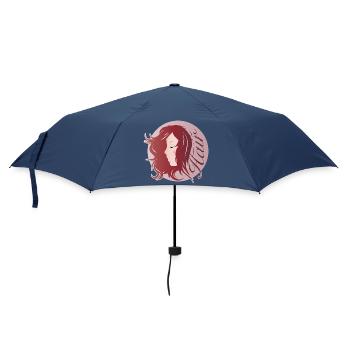 Elegant feminine profile with stylish hairstyle - Umbrella (small) - navy - Front