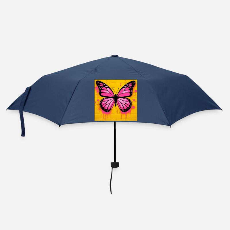 Schmetterling - Regenschirm (klein) - Navy