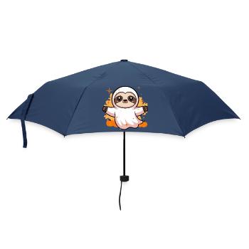 Cute Sloth Ghost Costume with Pumpkins - Umbrella (small) - navy - Front