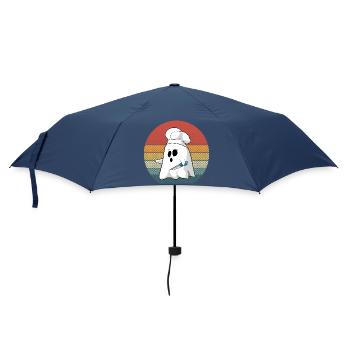 Retro Ghost Chef Costume for Spooky Halloween Fun - Umbrella (small) - navy - Front