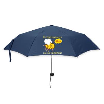 Abeille avec bulle de dialogue - Parapluie standard - marine - Devant