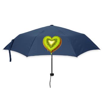 Saftige Kiwi in Herzform Illustration  - Regenschirm (klein) - Navy - Vorne