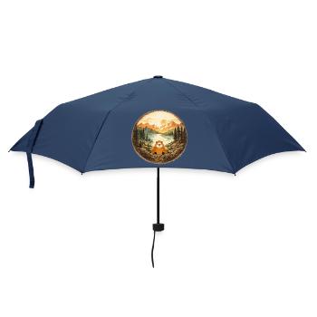 Marmotte forêt lac montagne  - Parapluie standard - marine - Devant