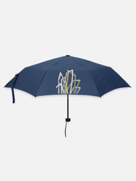 Abstrakte Formen - Regenschirm (klein) - Navy