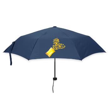 Open Chips Bag of Potato Chips in Heart Shape - Umbrella (small) - navy - Front