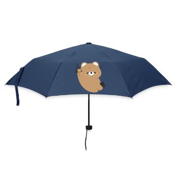 Kawaii Bear Tired - Umbrella (small) - navy - Front