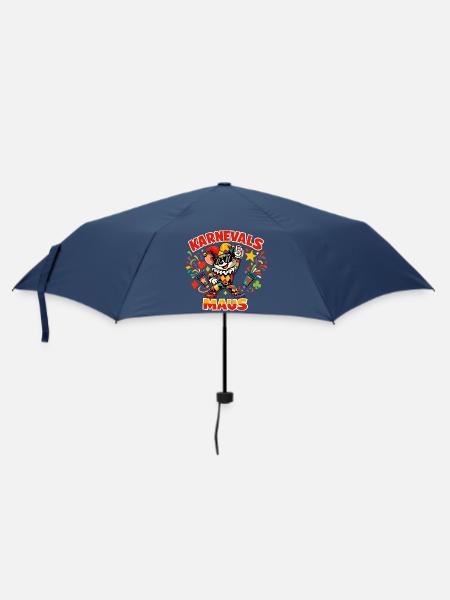 Karnevalsmaus Köln Fasching Lustig - Regenschirm (klein) - Navy