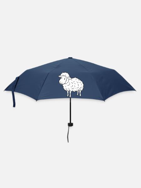 Schaf Schäfchen Lamm - Regenschirm (klein) - Navy