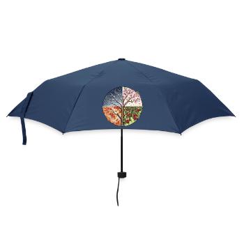 4 Jahreszeiten Baum - Regenschirm (klein) - Navy - Vorne