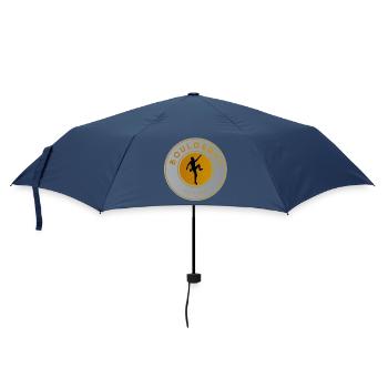 Bouldern: Kletter-Silhouette, Boulder-King - Regenschirm (klein) - Navy - Vorne
