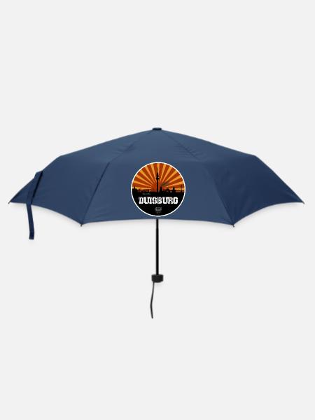 Duisburg Retro Skyline - Regenschirm (klein) - Navy