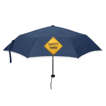 Safety Third Road Sign Safety Third - Umbrella (small) - navy - Front