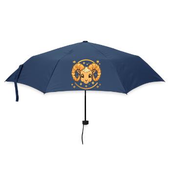 Widder Sternzeichen - Regenschirm (klein) - Navy - Vorne