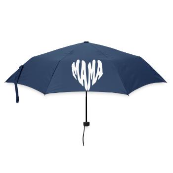 Maman - Petit Cœur (Couleur personnalisée) - Parapluie standard - marine - Devant