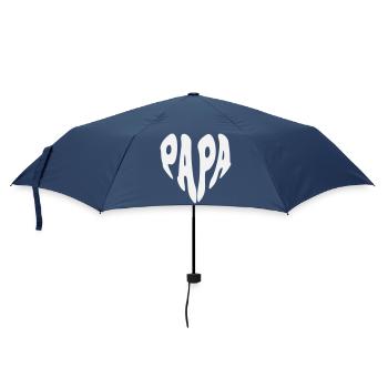 Papa - Petit Cœur (Couleur personnalisée) - Parapluie standard - marine - Devant