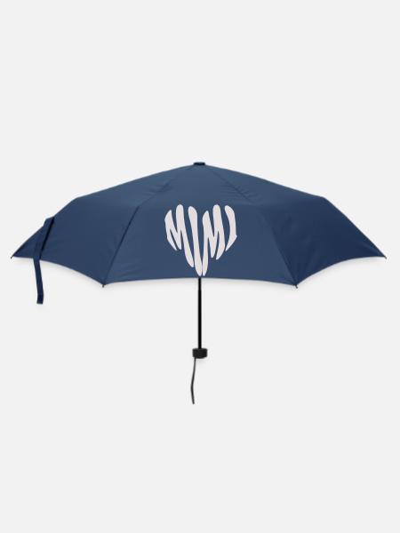 Mimi – Kleines Herz (Sonderfarbe) - Regenschirm (klein) - Navy