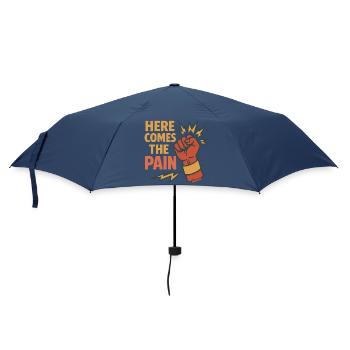 Faust mit Here Comes The Pain Schriftzug - Regenschirm (klein) - Navy - Vorne