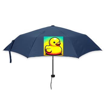 Ente Ente Ente Ente Ente - Regenschirm (klein) - Navy - Vorne