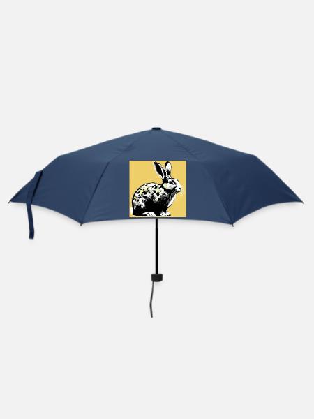 Kaninchen - Regenschirm (klein) - Navy