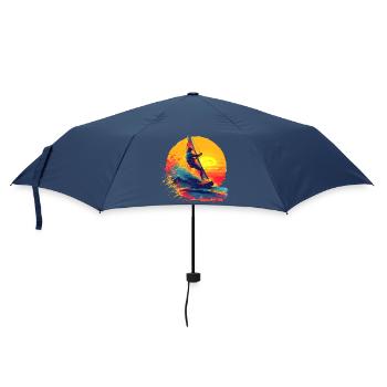Oldschool Windsurfen - Regenschirm (klein) - Navy - Vorne