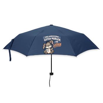 Morgenmuffel Hase - Regenschirm (klein) - Navy - Vorne