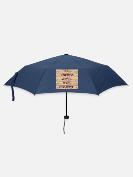 Spruch Design Aus besonders gutem Holz geschnitzt  - Regenschirm (klein) - Navy