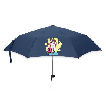 Pilates Unicorn Übung Training Workout Gym - Regenschirm (klein) - Navy - Vorne