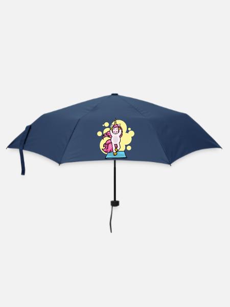 Pilates Unicorn Übung Training Workout Gym - Regenschirm (klein) - Navy