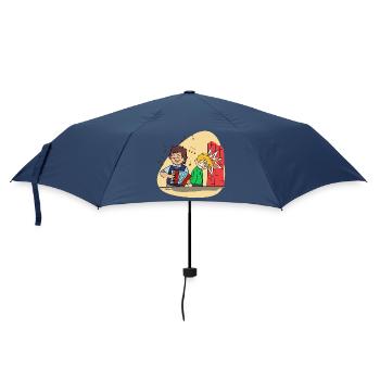 Accordéon accordéon drôle de bande dessinée - Parapluie standard - marine - Devant