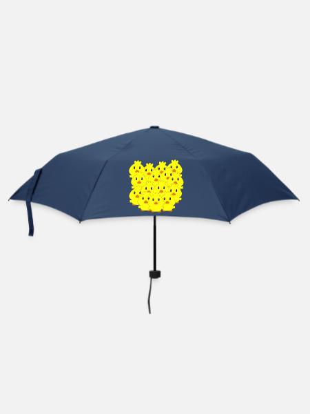 Küken, Ostern, Tiere für Kinder, süßes Kücken - Regenschirm (klein) - Navy