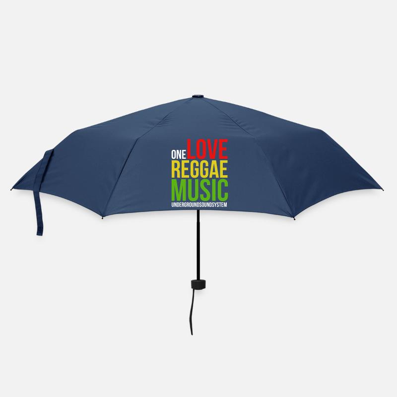 One Love Reggae Musik Design - Regenschirm (klein) - Navy